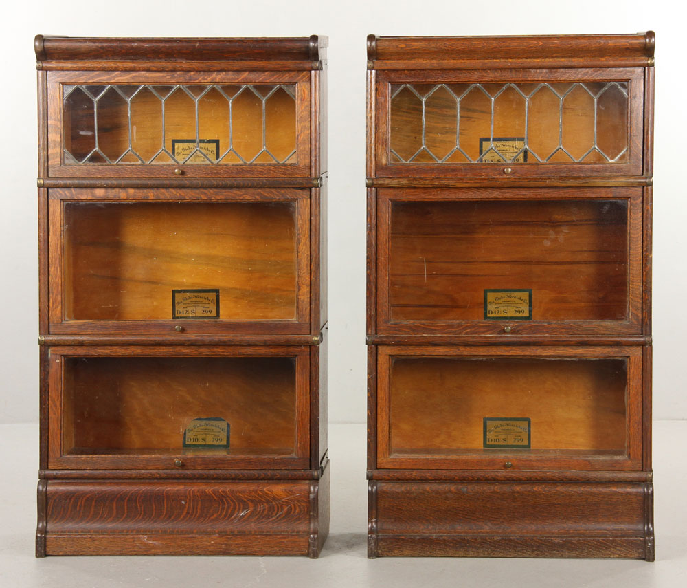 Appraisal: - Two Globe Wernicke Barrister Bookcases Two Globe Wernicke barrister