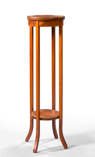 Appraisal: Tall Mahogany Pedestal Stand with a circular top and low