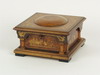 Appraisal: JEWELRY BOX - Fine inlaid burl veneered jewelry box domed