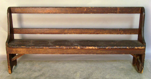 Appraisal: Child's pine bench th c h w