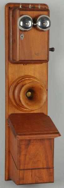 Appraisal: Elliott Acoustic String Telephone Circa s walnut Elliott bough top