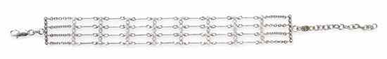 Appraisal: An Karat White Gold and Diamond Meshwork Link Bracelet containing