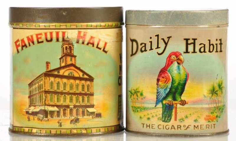 Appraisal: Lot of Cigar Tins Description Outstanding duo includes Boston s