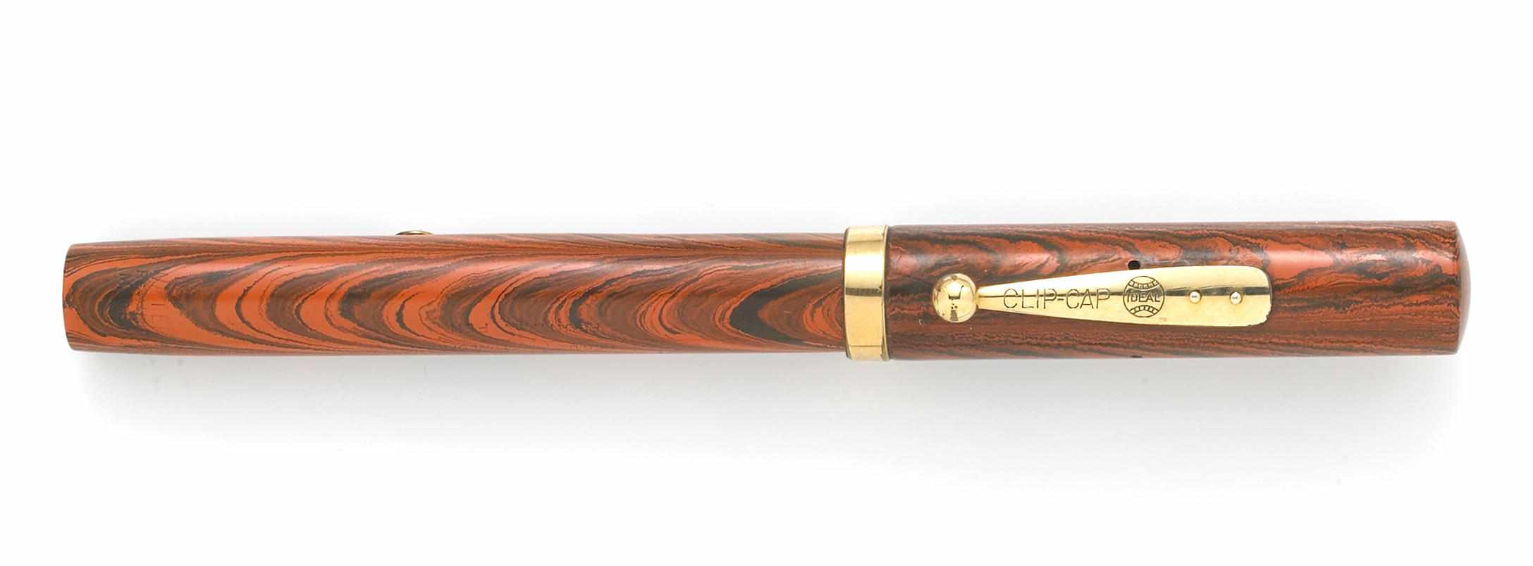 Appraisal: WATERMANS Red Ripple Fountain Pen Red Ripple hard rubber In