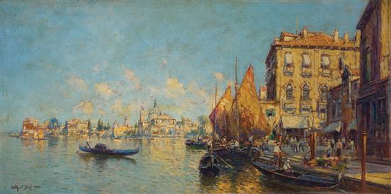 Appraisal: ARTHUR DIEHL American - Golden Venice oil on board signed