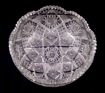 Appraisal: SIGNED ELITE BRILLIANT PERIOD CUT GLASS BOWL '' dia x