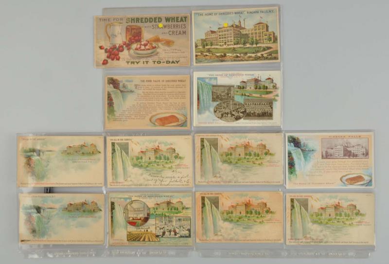 Appraisal: Lot Of Shredded Wheat Postcards This lot includes postcards advertising