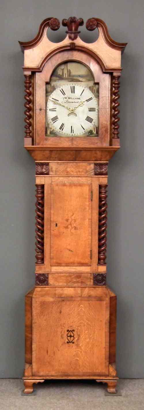 Appraisal: A th Century oak and mahogany longcase clock by W