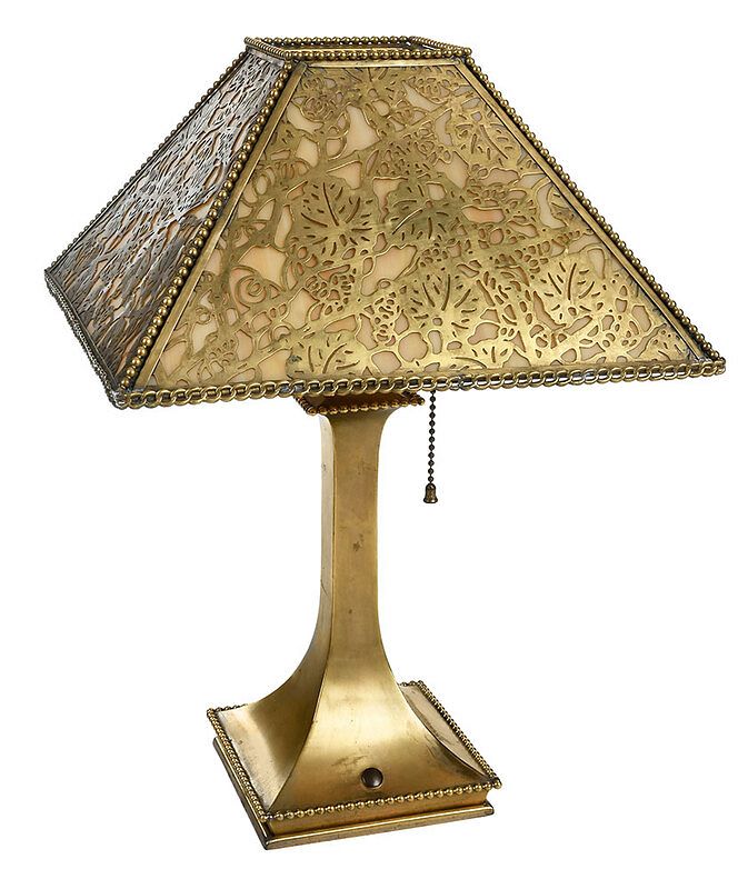 Appraisal: Tiffany Studios Gilt Bronze Desk Lamp American early th century