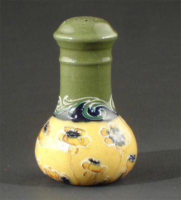 Appraisal: A Macintyre miniature pepper designed by William Moorcroft painted with