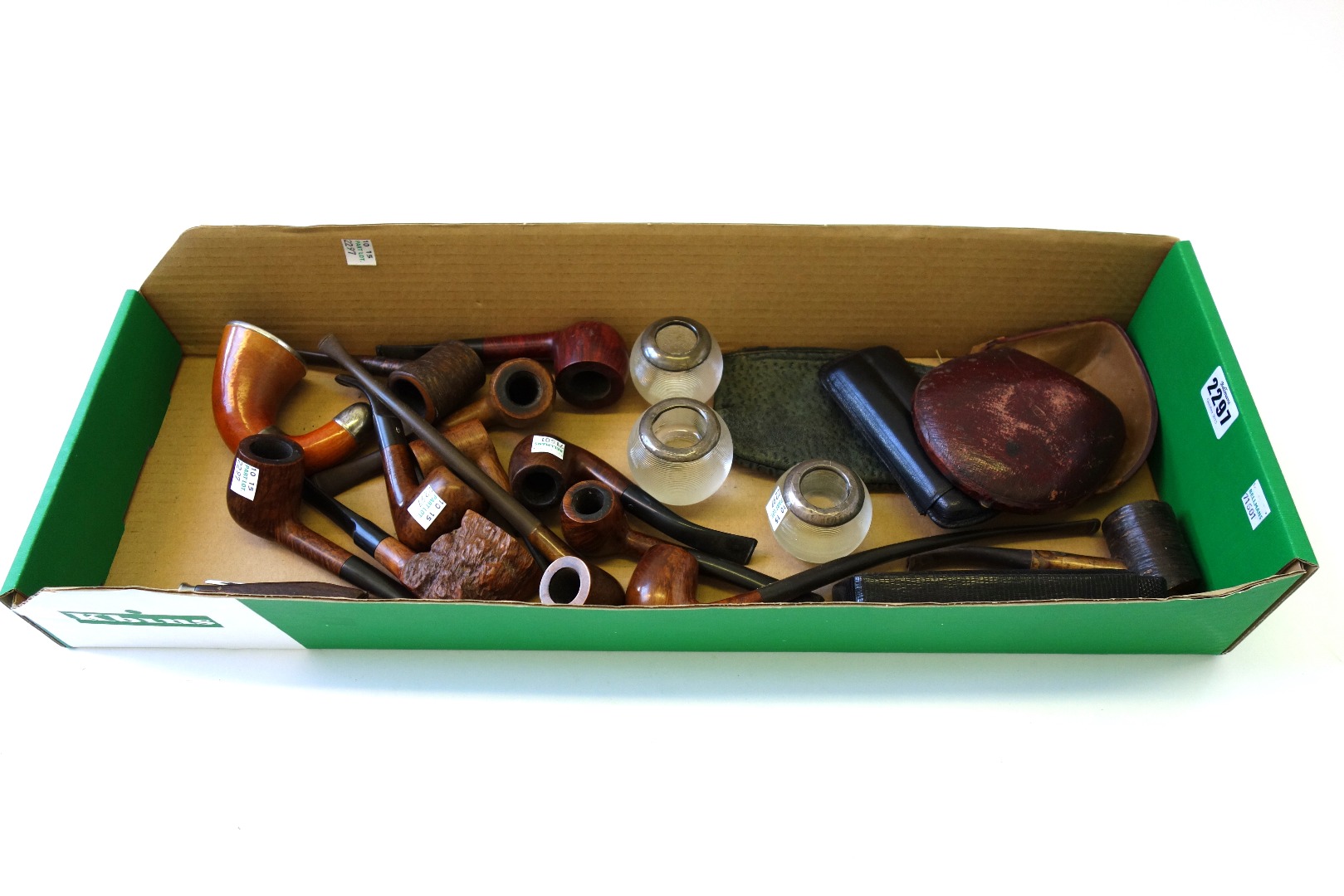 Appraisal: Smoking collectables including a quantity of hard wood pipes Astleys