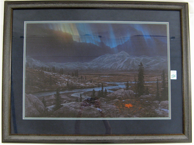 Appraisal: STEPHEN LYMAN COLOR LITHOGRAPH American - titled Midnight Fire image