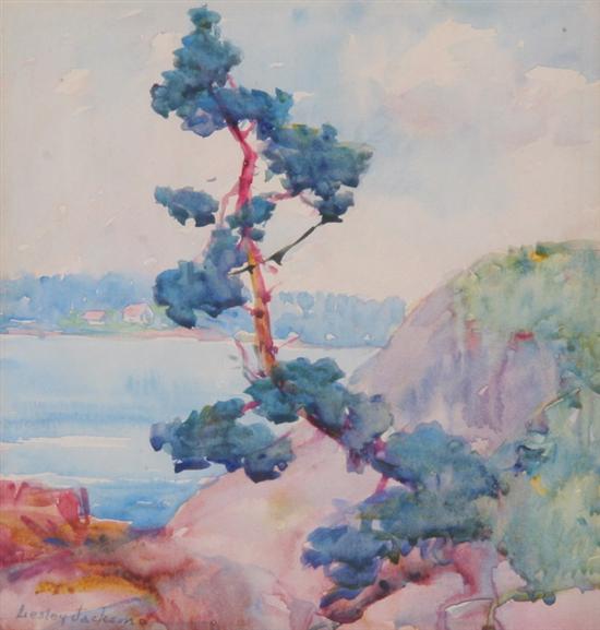 Appraisal: LESLEY JACKSON American - WIND TWISTED PINE signed lower left