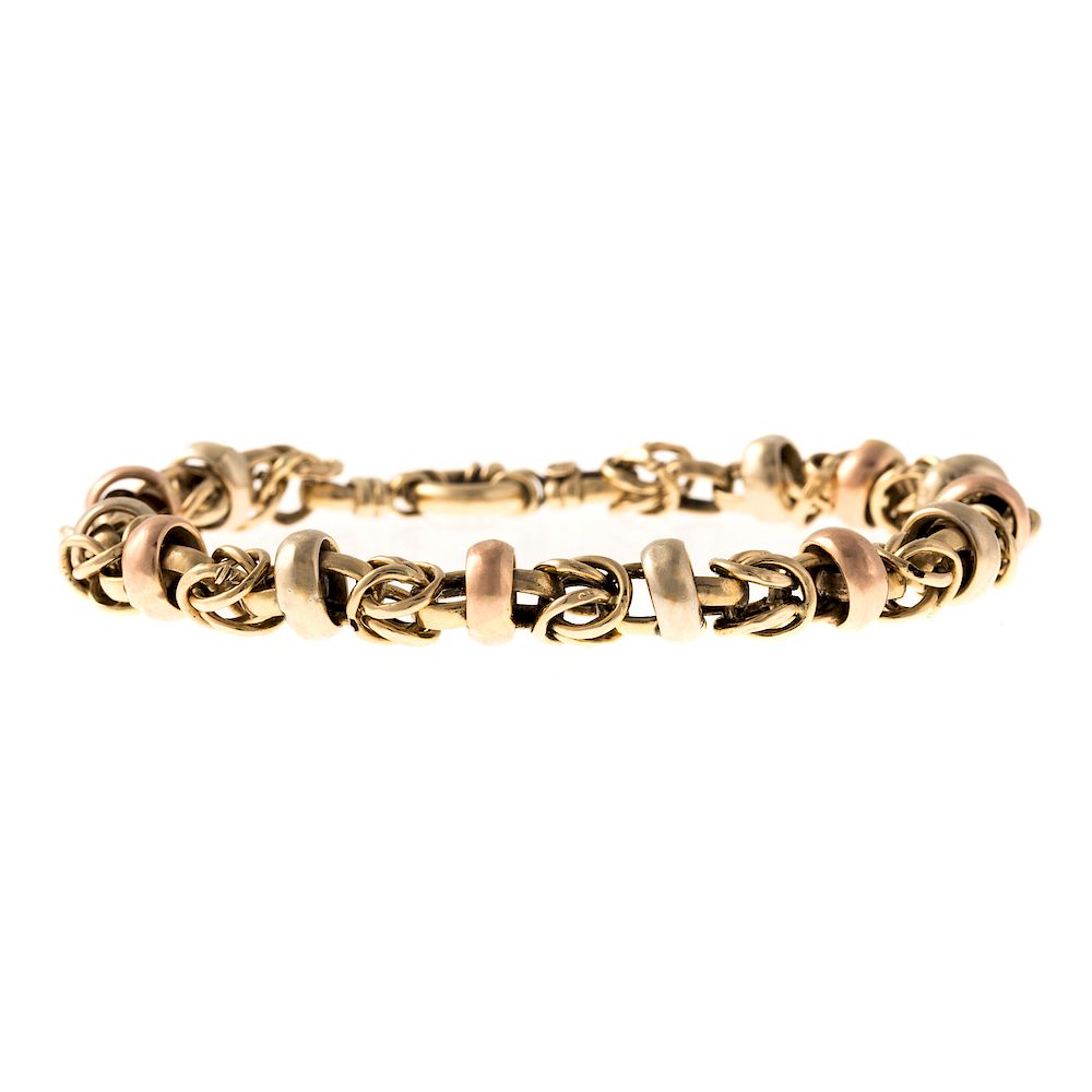 Appraisal: A Ladies K Yellow Rose Gold Link Bracelet K yellow