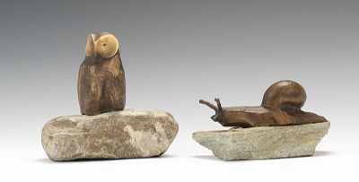 Appraisal: Charles Reussner French - Two cast bronze sculptures each mounted