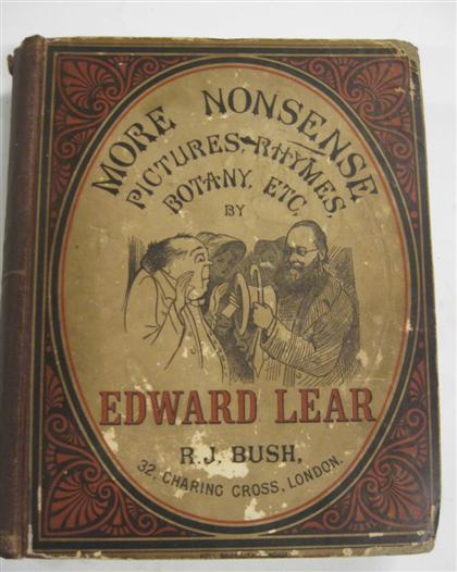 Appraisal: vol Lear Edward More Nonsense Pictures Rhymes Botany London Robert