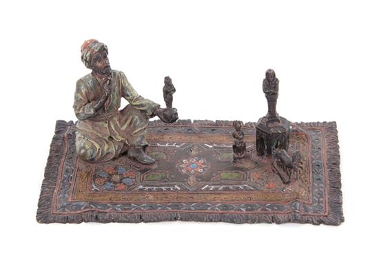 Appraisal: Austrian style Orientalist bronze sculpture Franz Xaver Bergman cold-painted depicting