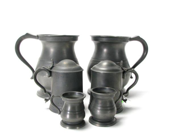 Appraisal: Six Items of Contemporary James Yates Pewter each is marked