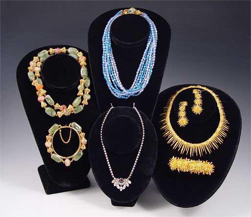 Appraisal: TRAY LOT COSTUME JEWELRY TO INCLUDE HASKELL EISENBERG BOUCHER Signed