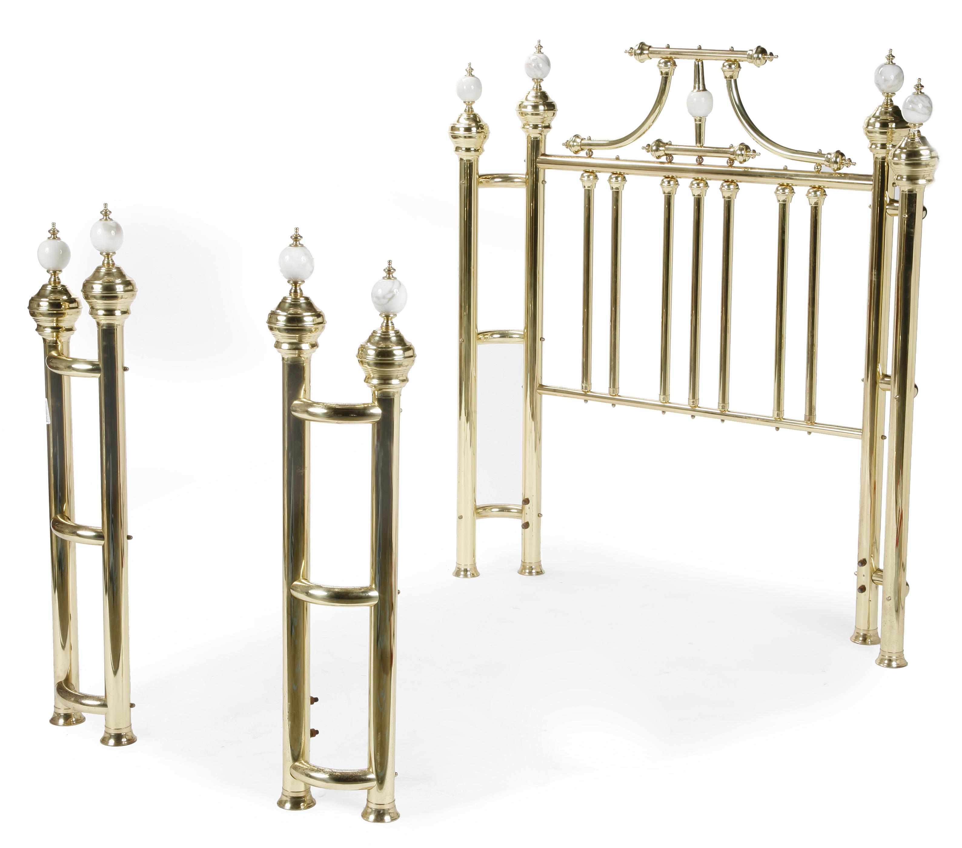 Appraisal: A Victorian style brass bed height in width in