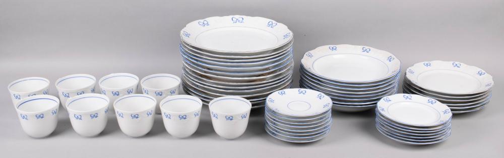 Appraisal: VISTA ALEGRE PORTUGAL 'RUBAN BLUE' PART DINNER SERVICE including dinner