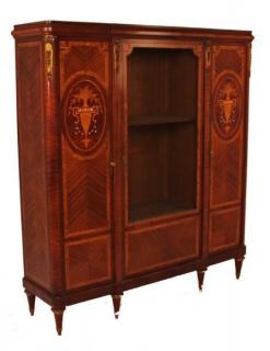 Appraisal: LOUIS XVI MARQUETRY INLAID BIBLIOTHEQUE LOUIS XVI MARQUETRY INLAID AND