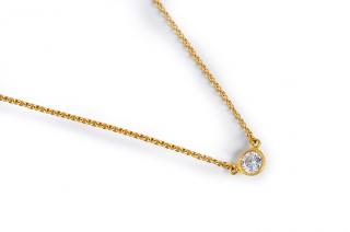 Appraisal: Tiffany K Diamond Pendant Necklace Tiffany K diamond pendant necklace