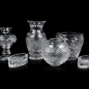 Appraisal: A Group of Waterford Cut Glass Table Articles comprising a