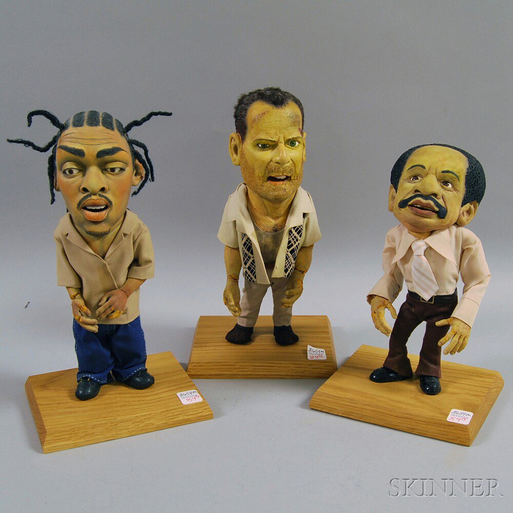 Appraisal: Three Composition Lipton Brisk Ice Tea Commercial Claymation Character Figures