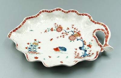 Appraisal: Bow leaf shaped dish Kakieman Imari style decoration with tree