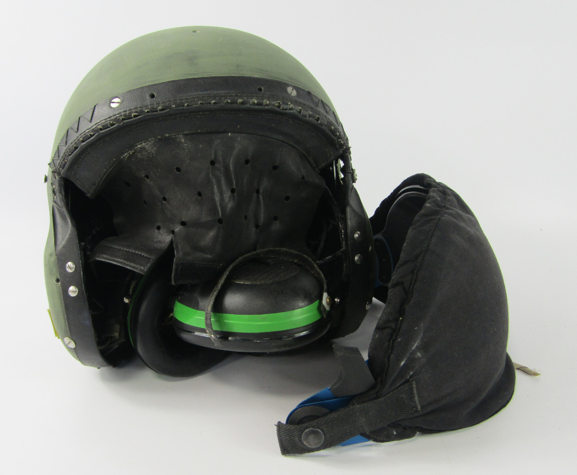 Appraisal: A MK D medium military flying helmet with goggles and