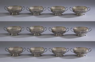 Appraisal: Baltimore Silversmiths sterling Repousse' bowls Baltimore Silversmiths Mfg Co sterling