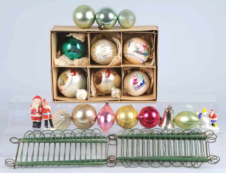 Appraisal: Large Lot of Christmas Ornaments Description Includes large glass ornaments