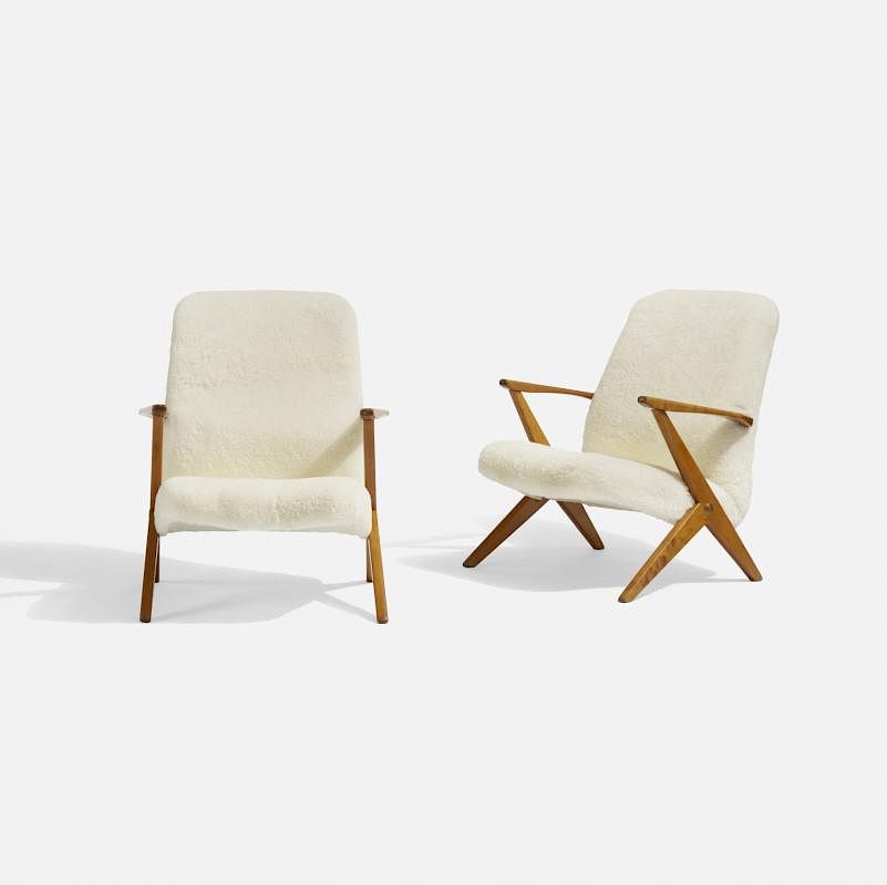 Appraisal: Bengt Ruda lounge chairs pair Bengt Ruda lounge chairs pair