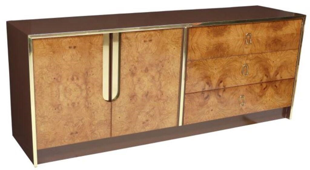 Appraisal: American modern dresser credenza attributed to Milo Baughman American -