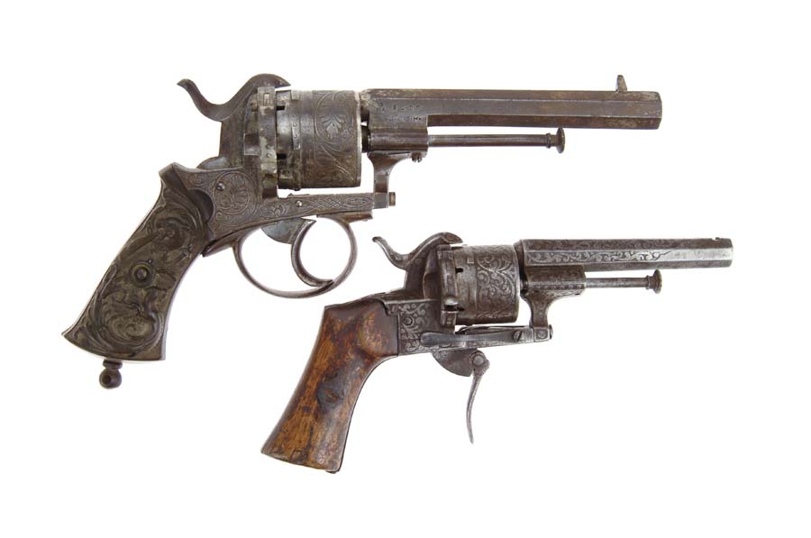 Appraisal: LOT OF TWO LEFACHAUX PINFIRE REVOLVERS Cal mm SN French