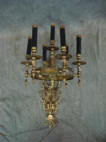 Appraisal: Brass Neoclassical style sconce Dimensions high x deep Estimate -