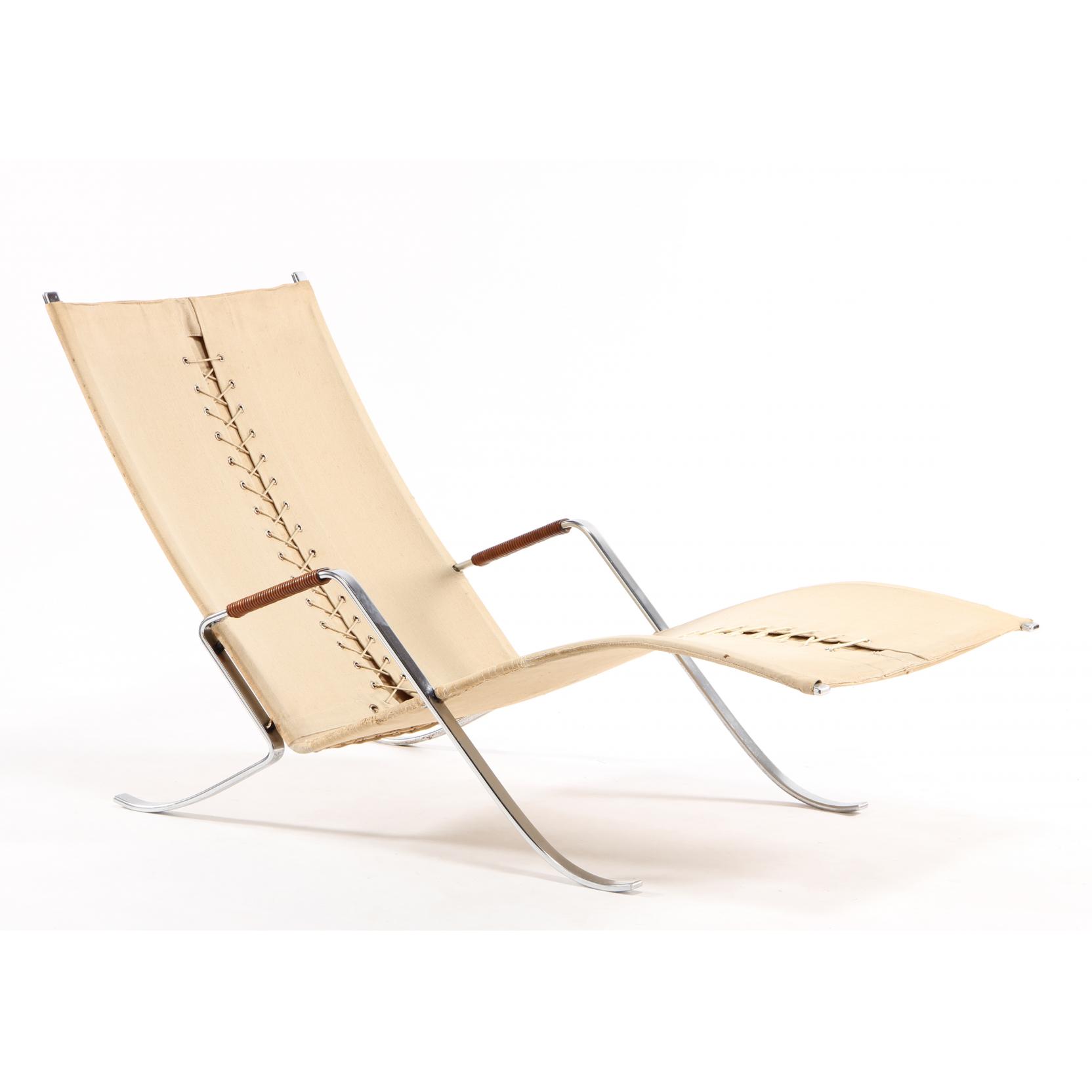 Appraisal: Preben Fabricius and J rgen Kastholm FK Grasshopper Chaise Lounge