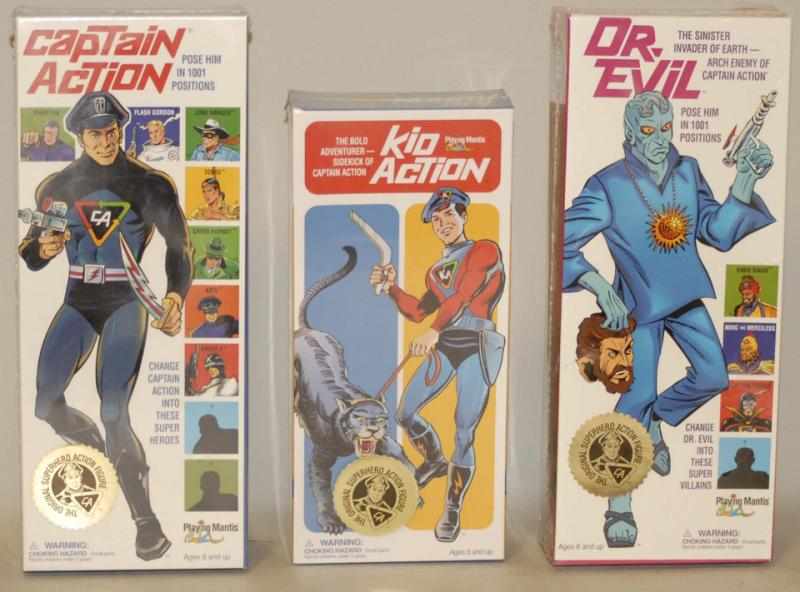 Appraisal: Lot of Modern Captain Action Figures in Boxes Condition Excellent