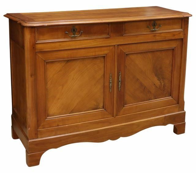 Appraisal: French Louis Philippe style fruitwood sideboard th c fitted with