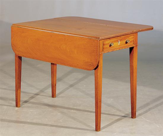 Appraisal: English mahogany Pembroke table th centuryrectangular top with D-shaped drop