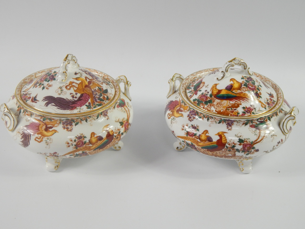 Appraisal: A pair of Royal Crown Derby porcelain vegetable tureens and