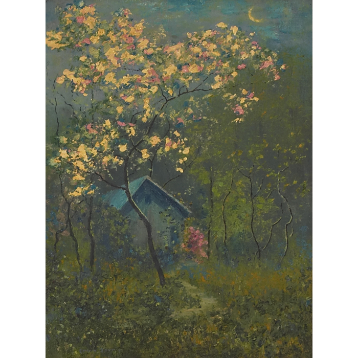 Appraisal: Erwin S Barrie American - The Wild Plum oil on