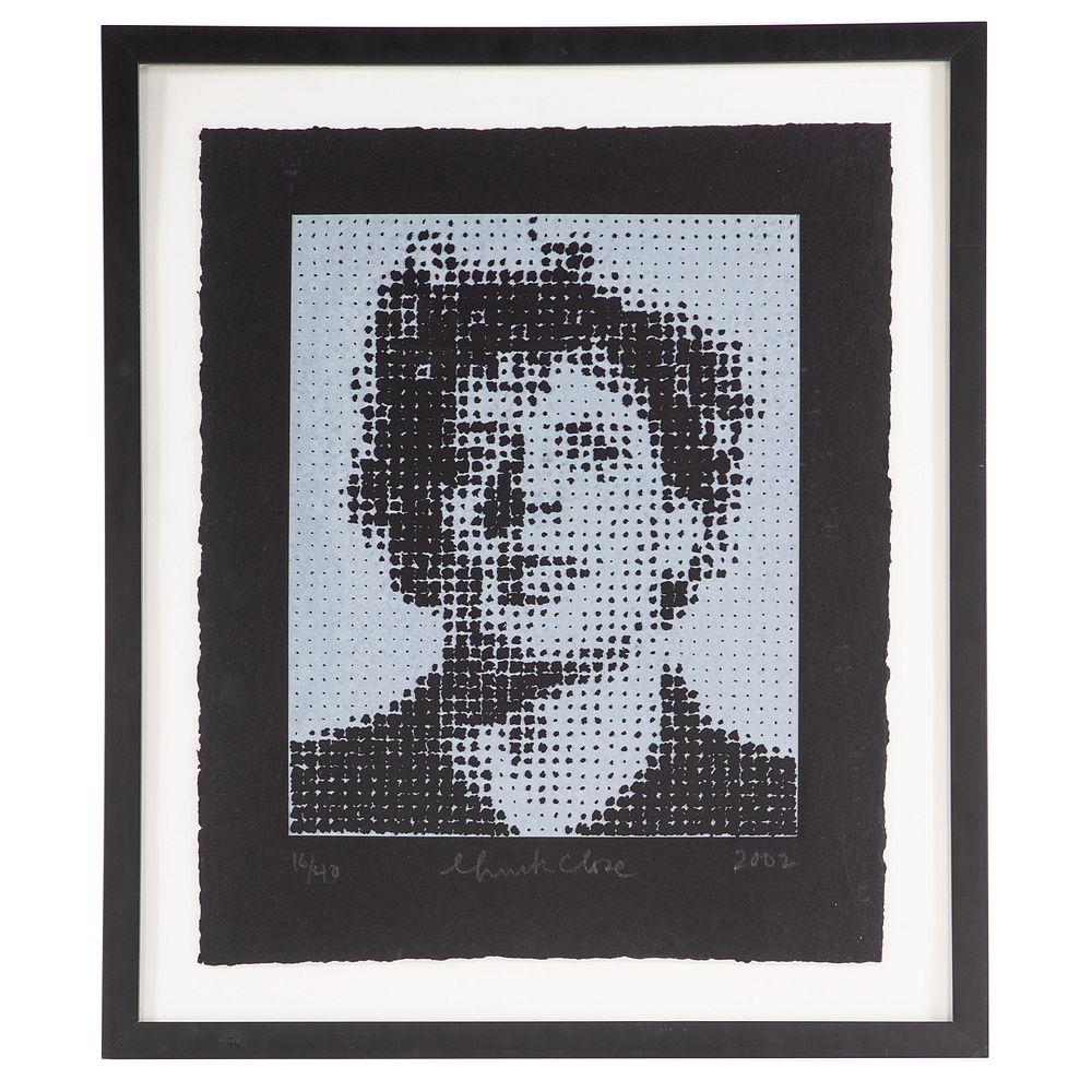 Appraisal: Chuck Close Phil Philip Glass American b ed signed Chuck