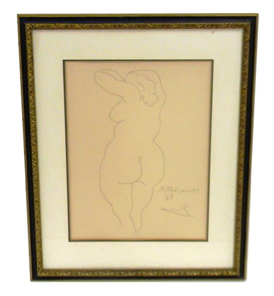 Appraisal: After Pablo Picasso French - Femme Nue de Dos Female