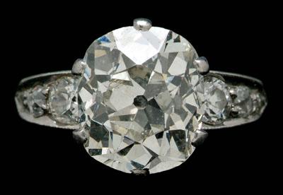 Appraisal: ct diamond ring old mine-cut diamond estimated total weight ct