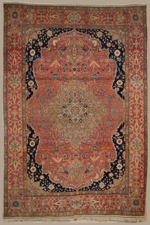 Appraisal: ANTIQUE PERSIAN MOHTASHEM KASHAN AREA RUG attributed to the workshops