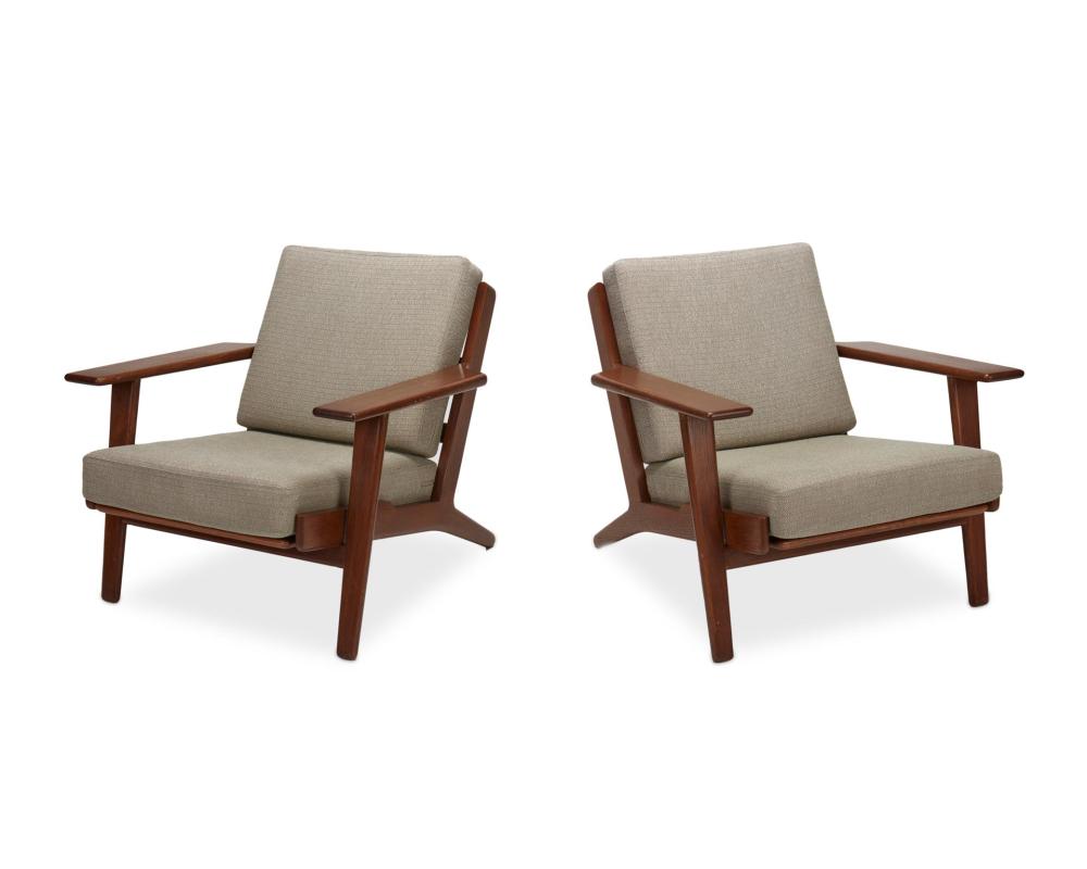 Appraisal: Hans J rgensen Wegner - Danish A pair of lounge