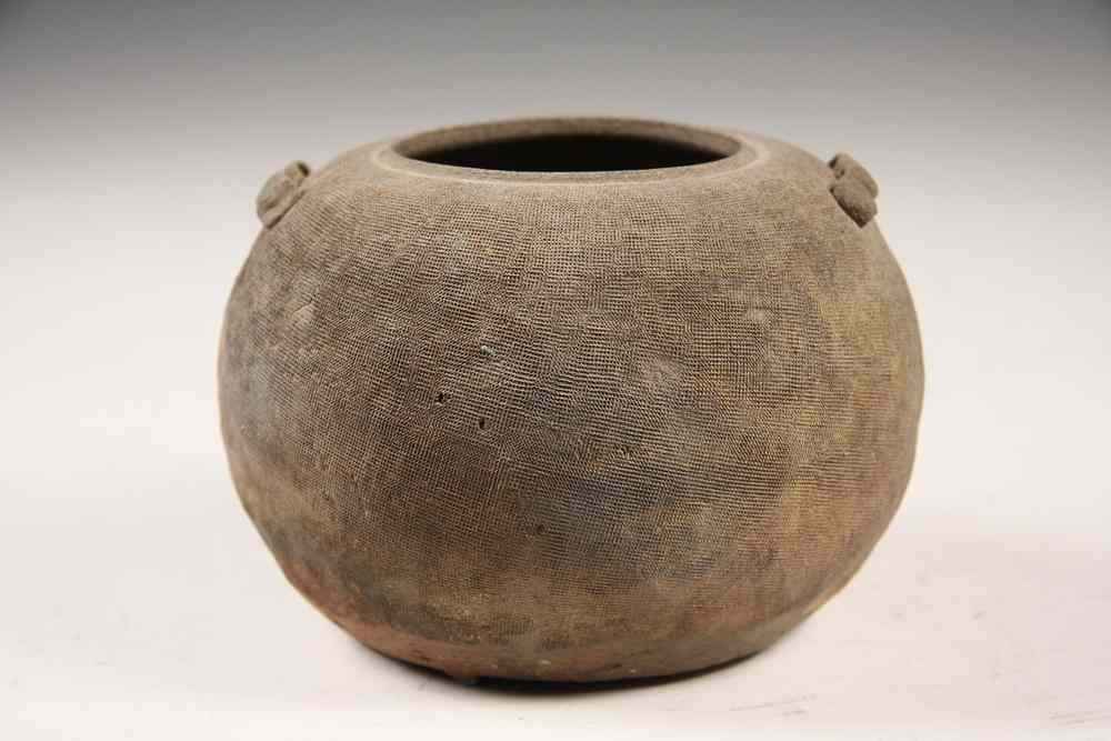 Appraisal: EARLY CHINESE CLAY POT - Early Unglazed Clay Pot with