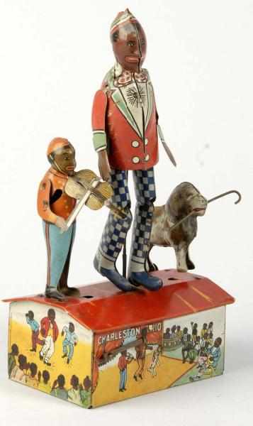 Appraisal: Tin Litho Marx Charleston Trio Wind-Up Toy Description American Working